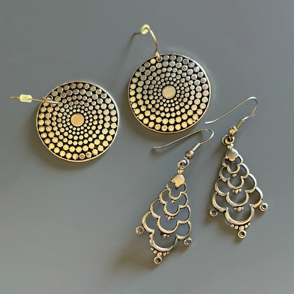 Silver Dangle Earrings Sets